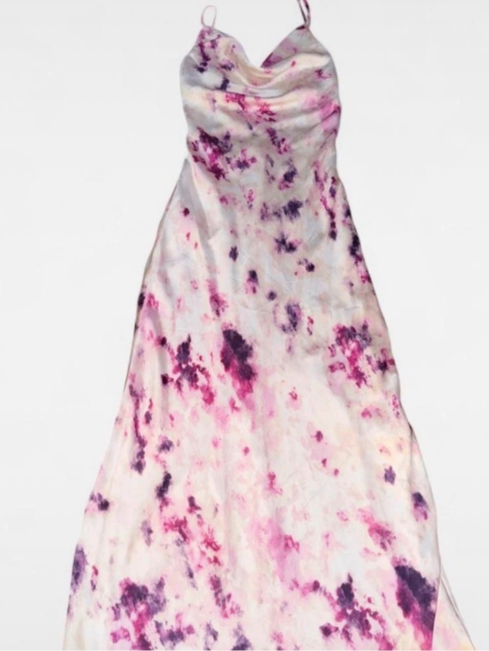 Bardot Pink & Purple Tie-Dye Maxi Slip Dress